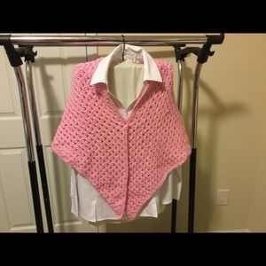 New Hand Crochet Shawl w/attachment